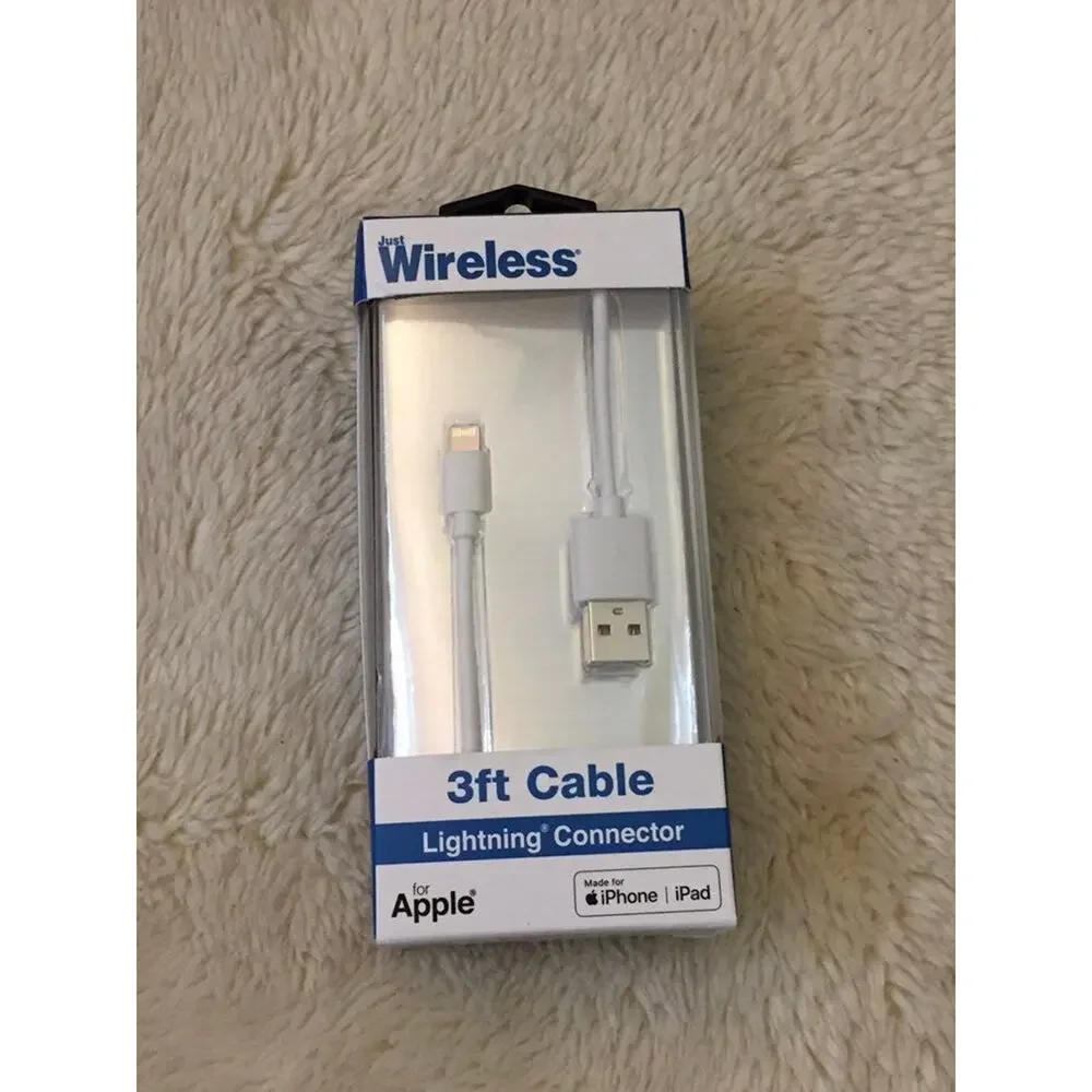 Just Wireless 3ft TPU Lightning to USB-A Cable - white